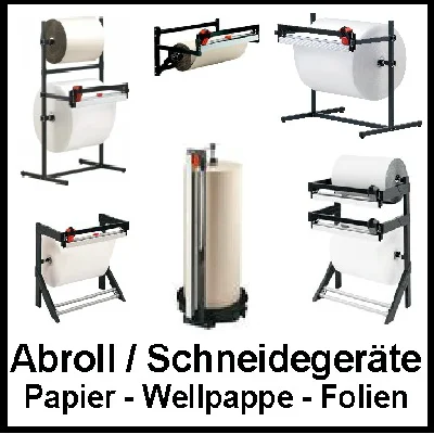 Abroll- und Schneidegeräte